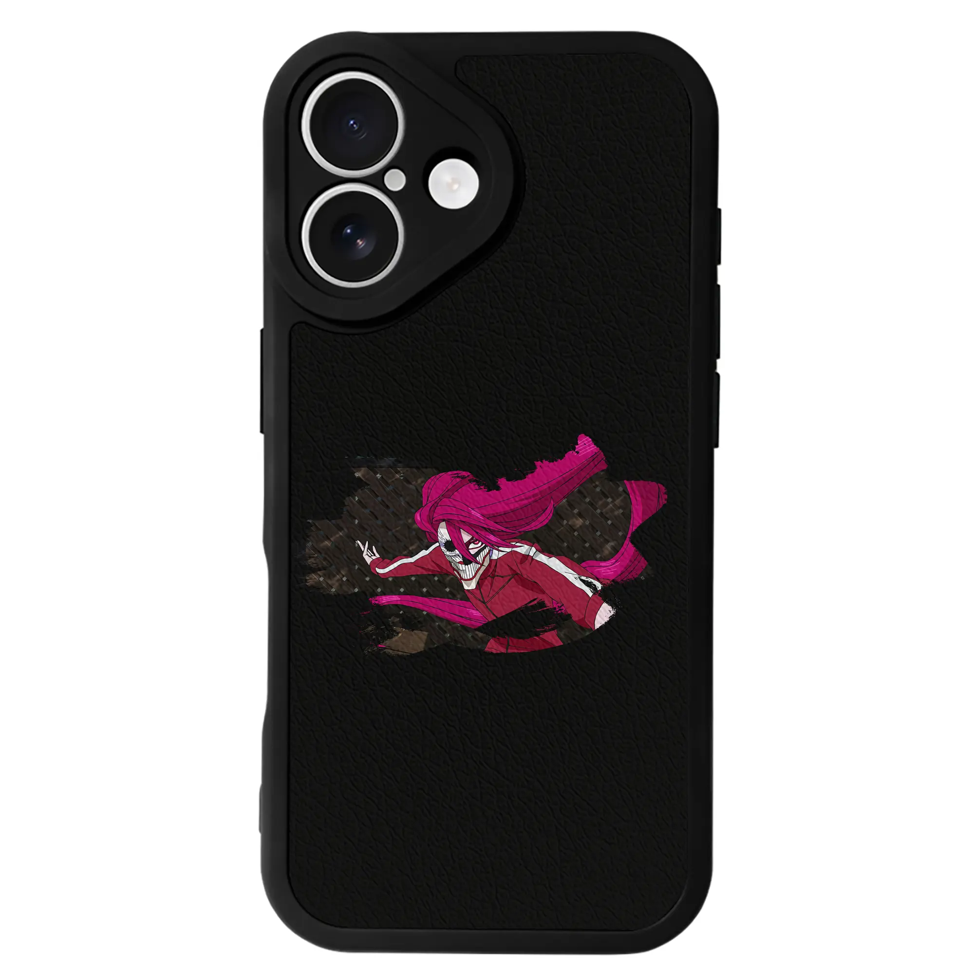 ダンダダン グッズ,白鳥愛羅 - IPhone 16シリーズ対応 ・ シリコンスマホケース ・ レザー調 ・ 高精度フィット ・ 耐衝撃 ・ ワイヤレス充電対応 ・ 精密カット